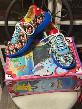Irregular Choice Gone Fishing Pokémon Graphic Athletic Sneakers